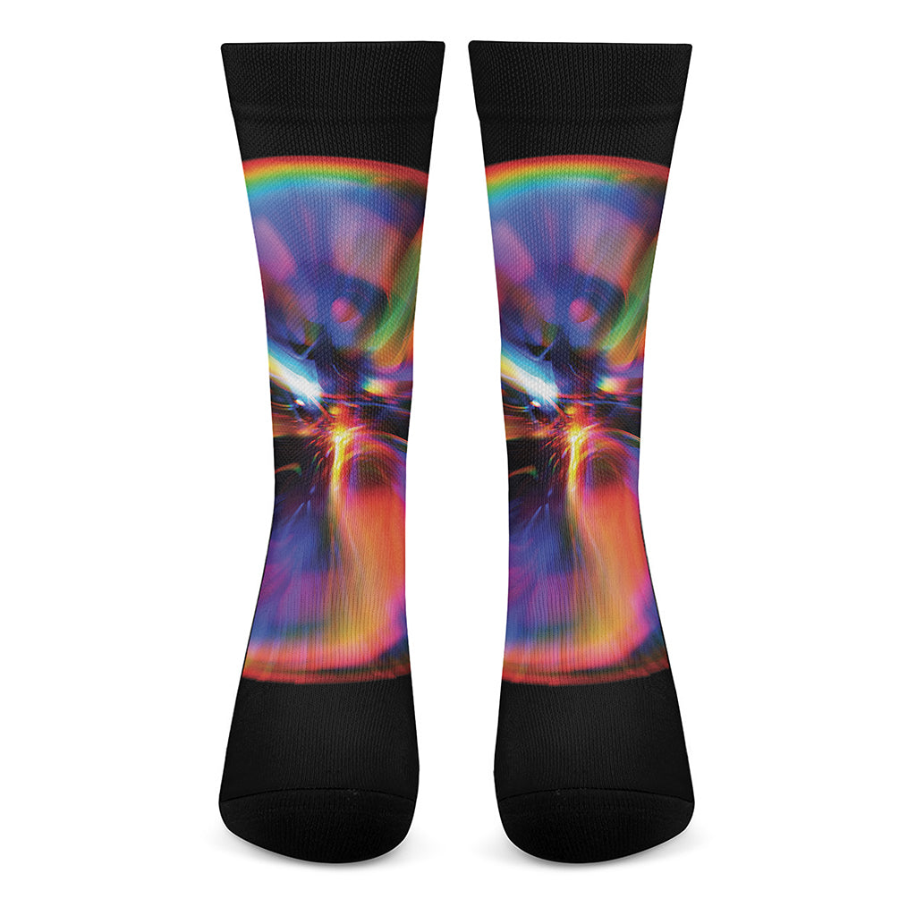 Rave Bubble Print Crew Socks