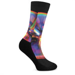 Rave Bubble Print Crew Socks