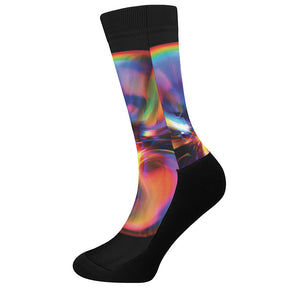 Rave Bubble Print Crew Socks