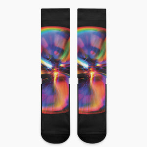 Rave Bubble Print Crew Socks