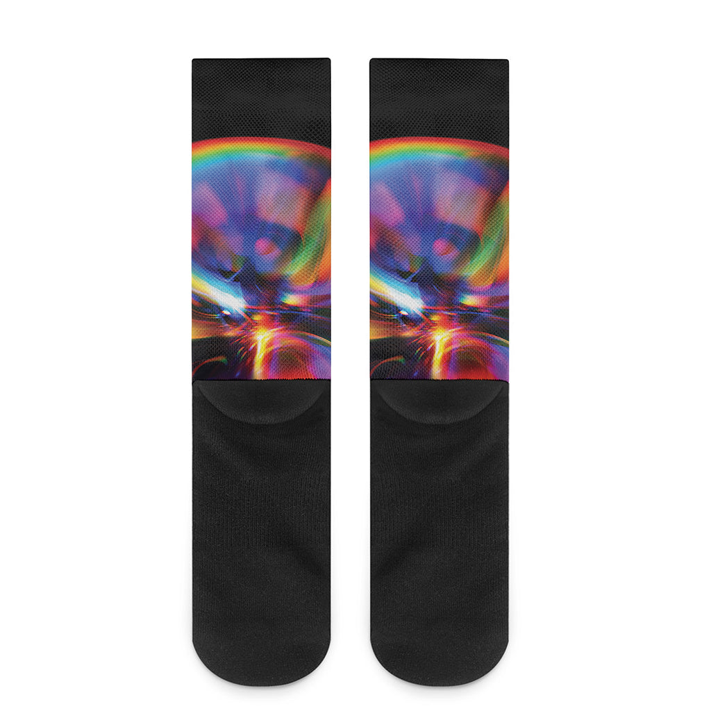 Rave Bubble Print Crew Socks