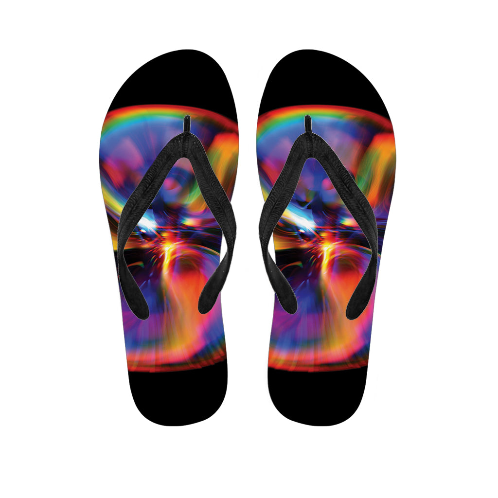 Rave Bubble Print Flip Flops