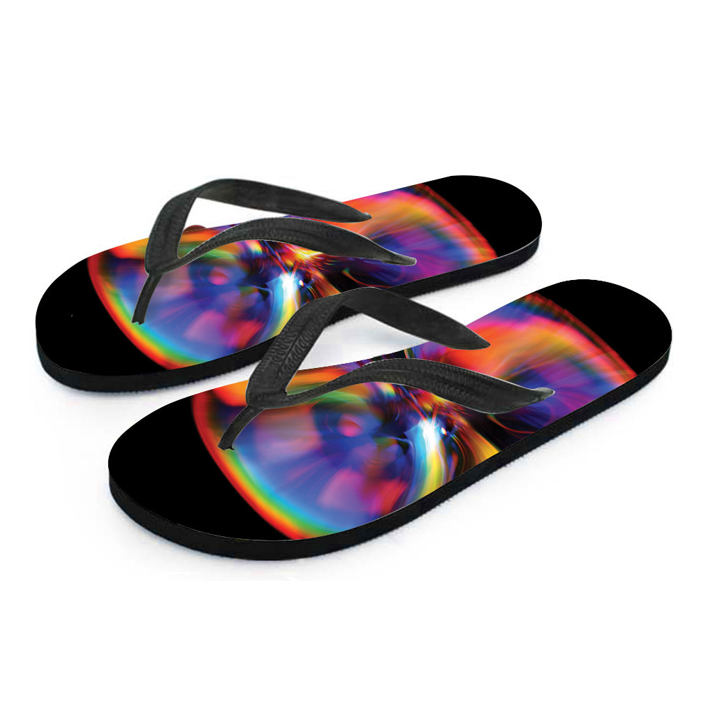 Rave Bubble Print Flip Flops