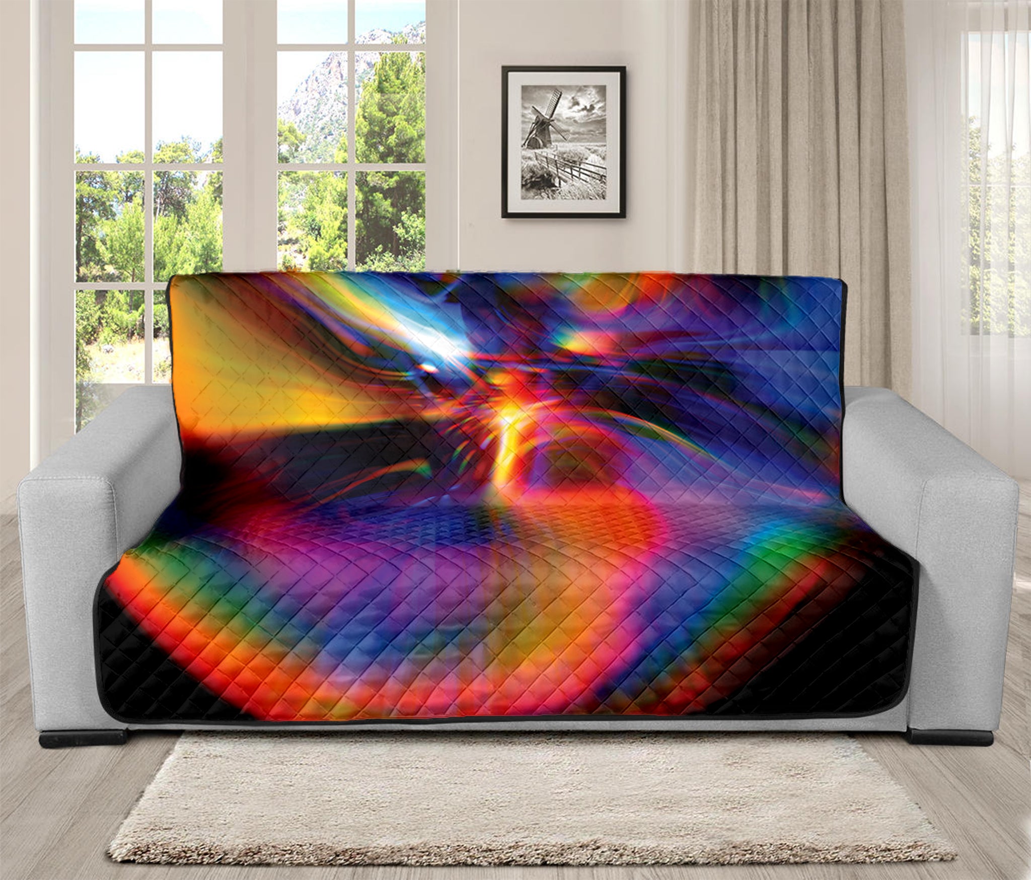 Rave Bubble Print Futon Protector