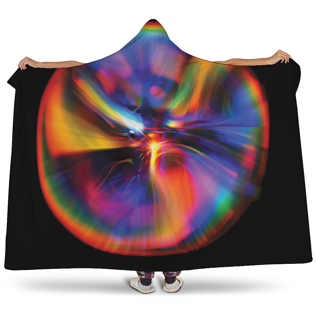 Rave Bubble Print Hooded Blanket