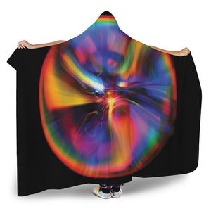 Rave Bubble Print Hooded Blanket