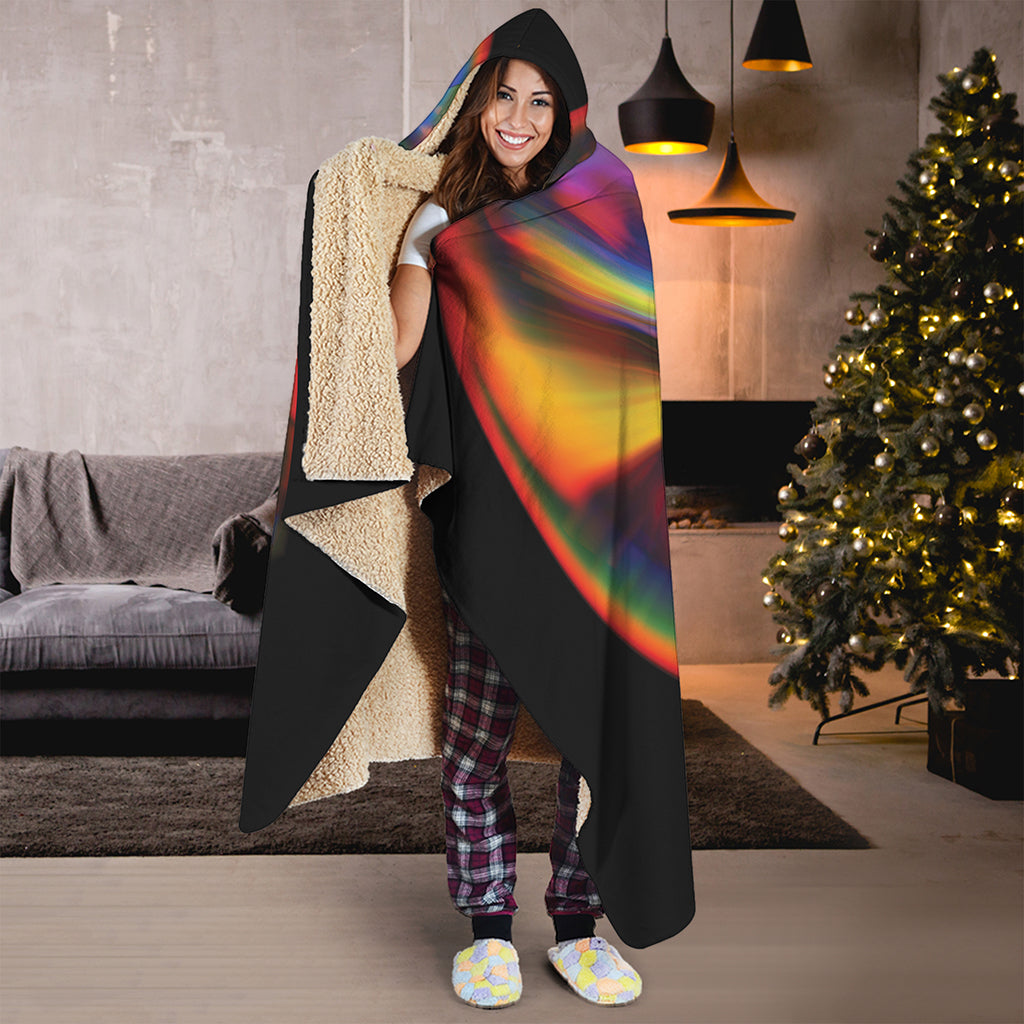 Rave Bubble Print Hooded Blanket