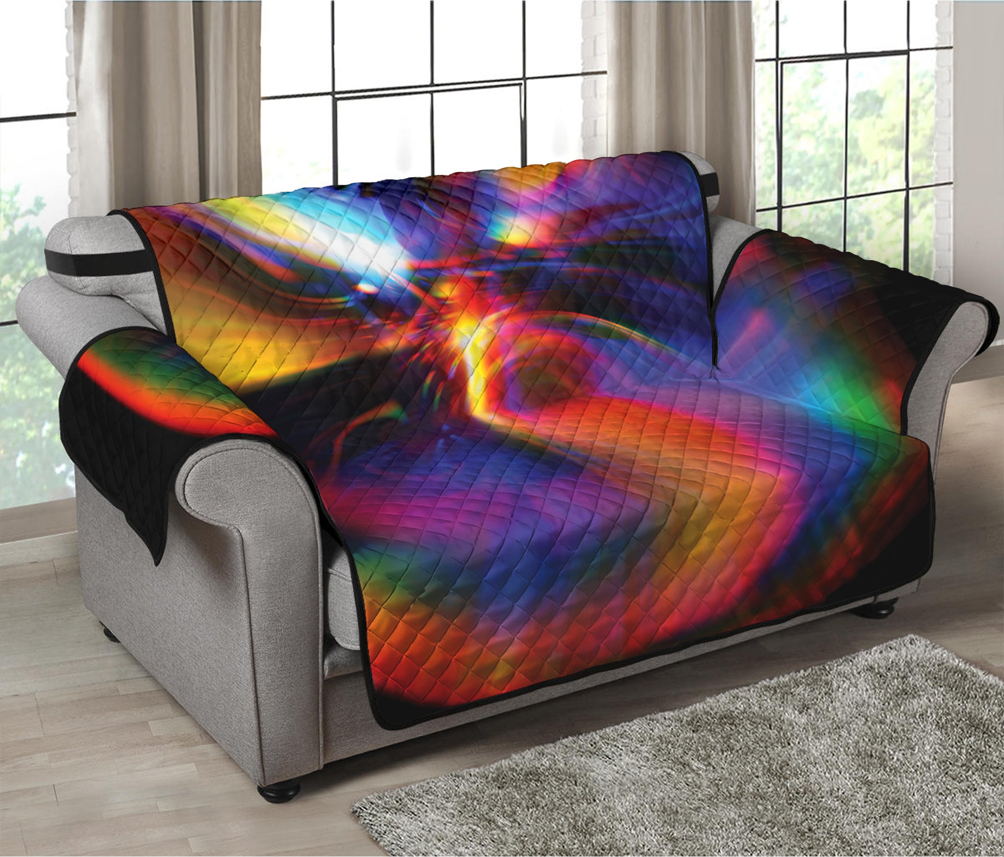 Rave Bubble Print Loveseat Protector