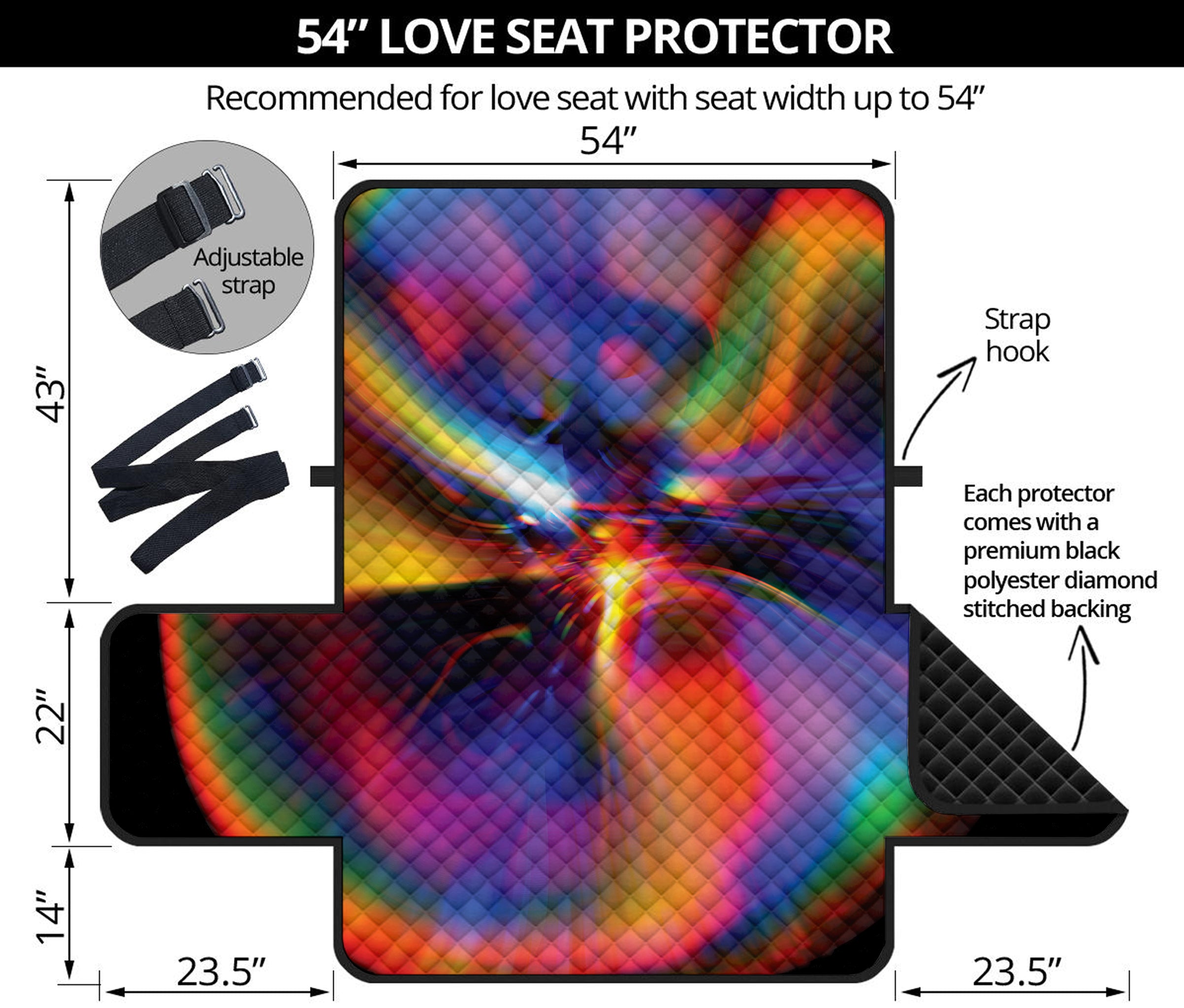 Rave Bubble Print Loveseat Protector