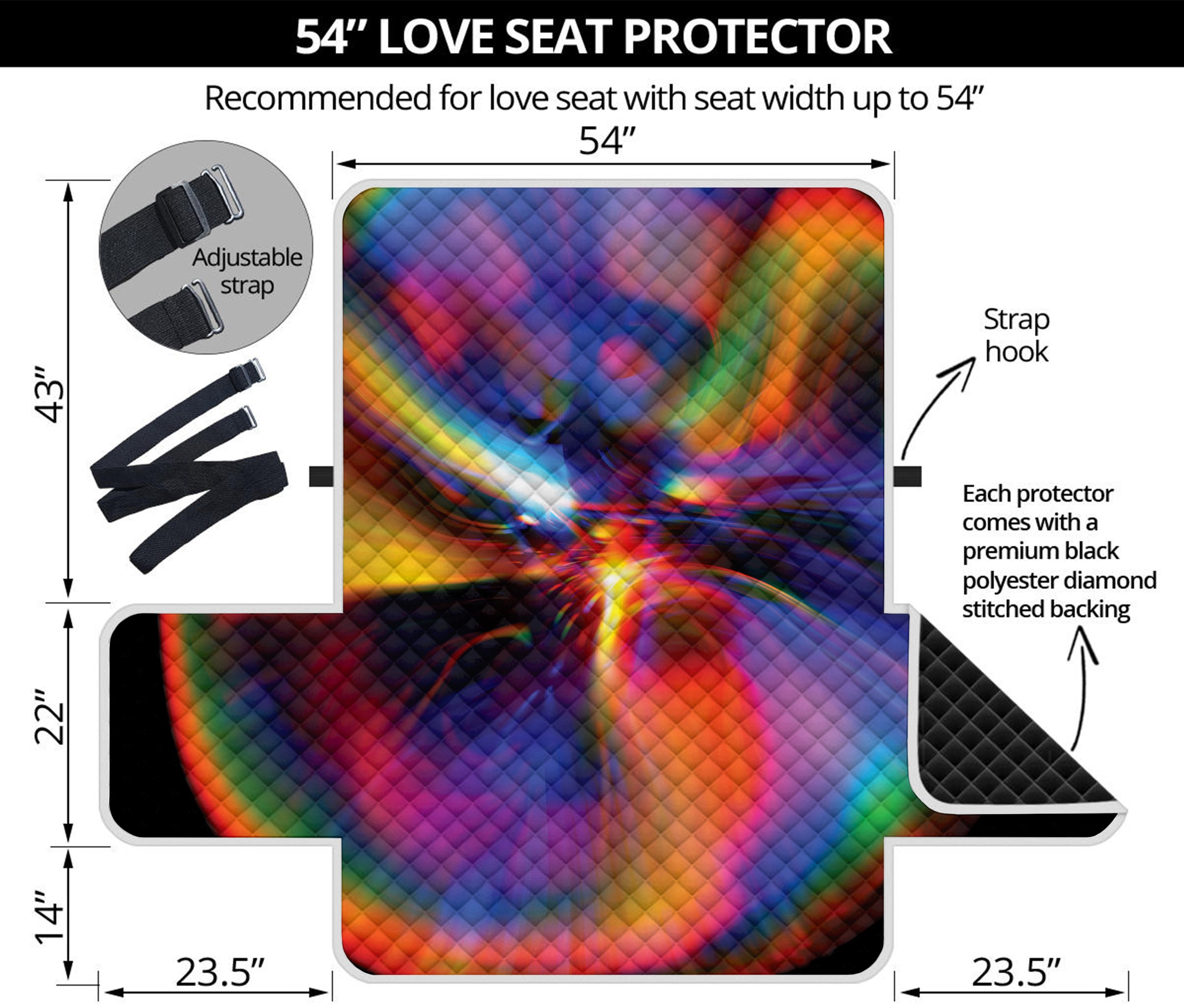 Rave Bubble Print Loveseat Protector