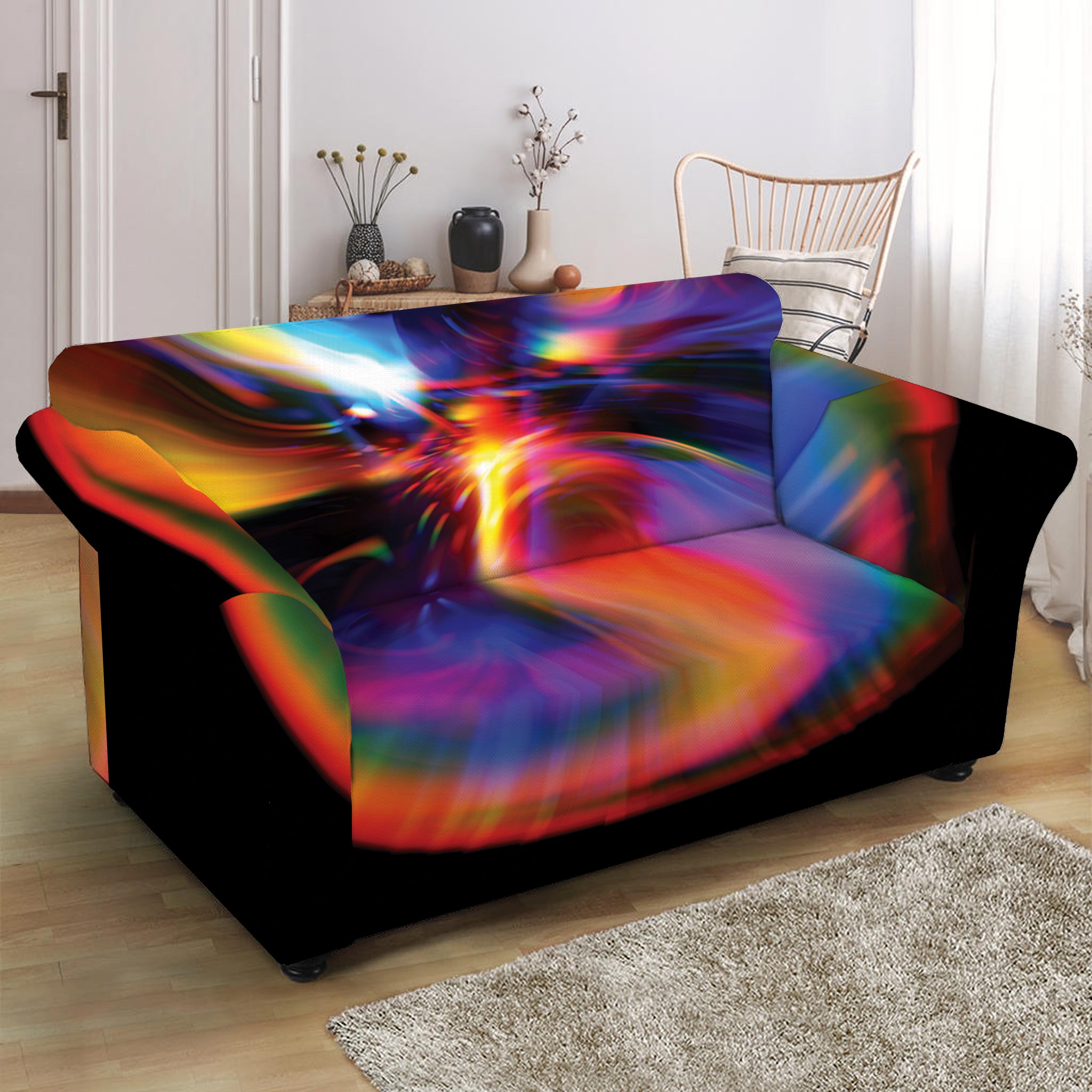 Rave Bubble Print Loveseat Slipcover