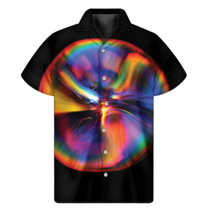 Rave Bubble Print Men's Short Sleeve Shirt