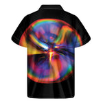 Rave Bubble Print Men's Short Sleeve Shirt