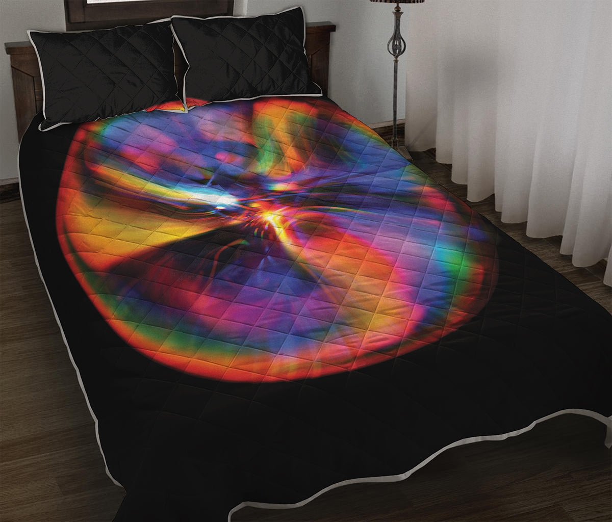 Rave Bubble Print Quilt Bed Set