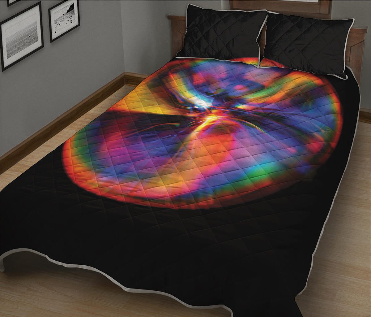 Rave Bubble Print Quilt Bed Set