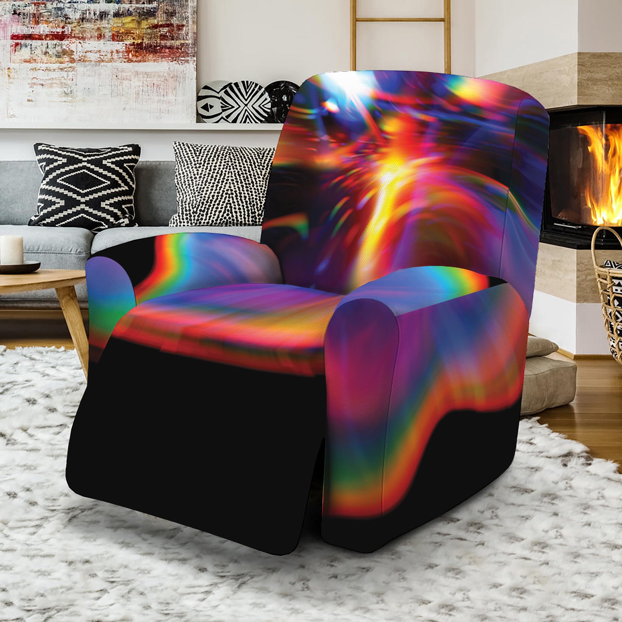 Rave Bubble Print Recliner Slipcover