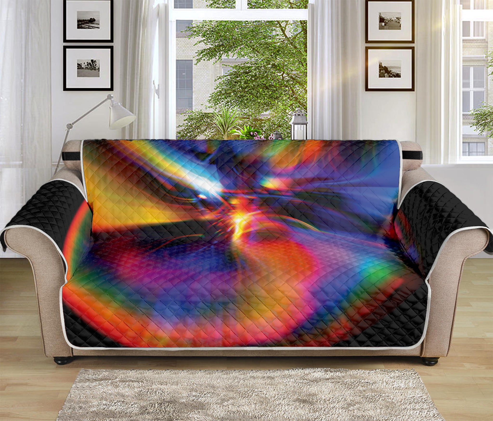 Rave Bubble Print Sofa Protector