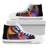 Rave Bubble Print White High Top Sneakers