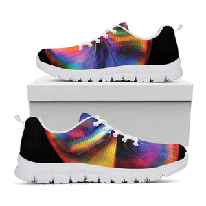 Rave Bubble Print White Sneakers