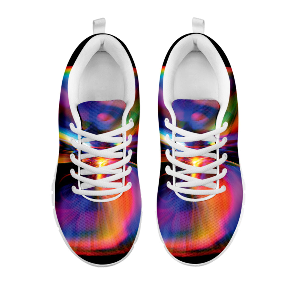 Rave Bubble Print White Sneakers