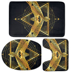 Raven Masonic Eye Print 3 Piece Bath Mat Set