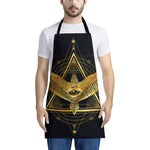 Raven Masonic Eye Print Apron