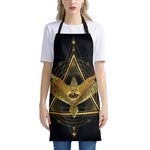 Raven Masonic Eye Print Apron