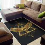 Raven Masonic Eye Print Area Rug
