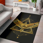 Raven Masonic Eye Print Area Rug