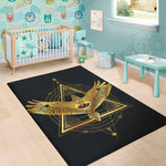 Raven Masonic Eye Print Area Rug