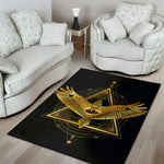 Raven Masonic Eye Print Area Rug