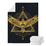 Raven Masonic Eye Print Blanket