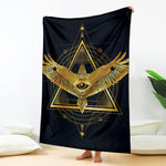 Raven Masonic Eye Print Blanket