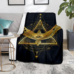 Raven Masonic Eye Print Blanket