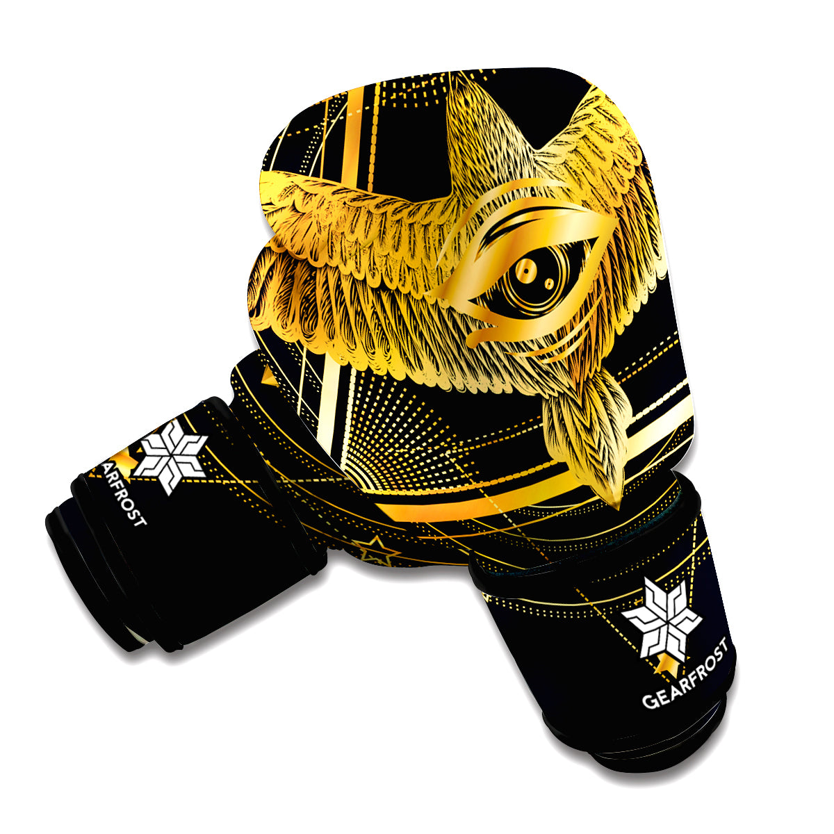 Raven Masonic Eye Print Boxing Gloves