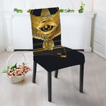 Raven Masonic Eye Print Dining Chair Slipcover