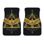 Raven Masonic Eye Print Front Car Floor Mats