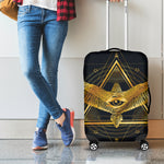 Raven Masonic Eye Print Luggage Cover