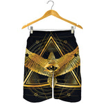 Raven Masonic Eye Print Men's Shorts