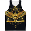 Raven Masonic Eye Print Men's Tank Top