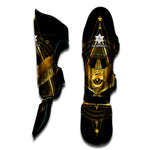 Raven Masonic Eye Print Muay Thai Shin Guard