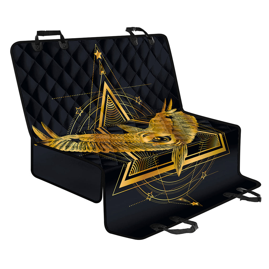 Raven Masonic Eye Print Pet Car Back Seat Cover