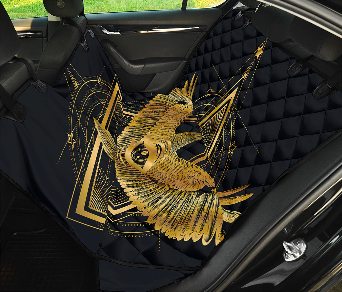 Raven Masonic Eye Print Pet Car Back Seat Cover