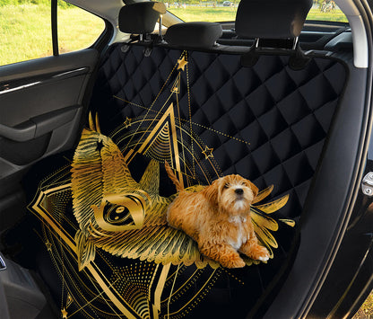 Raven Masonic Eye Print Pet Car Back Seat Cover