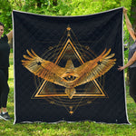 Raven Masonic Eye Print Quilt