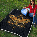 Raven Masonic Eye Print Quilt