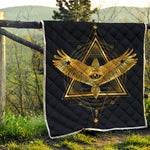 Raven Masonic Eye Print Quilt