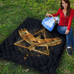 Raven Masonic Eye Print Quilt