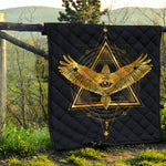 Raven Masonic Eye Print Quilt