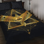 Raven Masonic Eye Print Quilt Bed Set